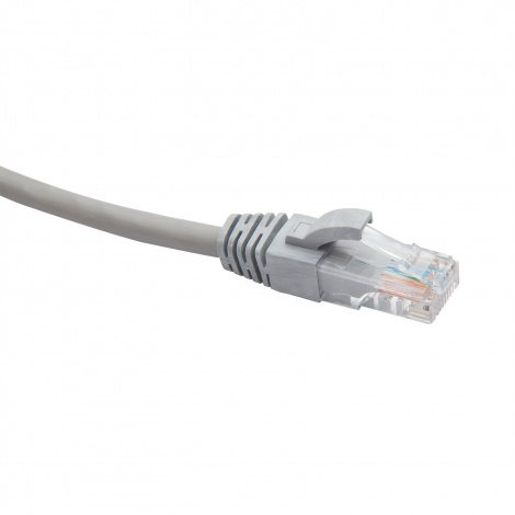 RJ45-RJ45 U/UTP Cat.5e LSZH нг(А)-HF (DR-181002), Патч-корд (коммутационный шнур), 0.2м, серый