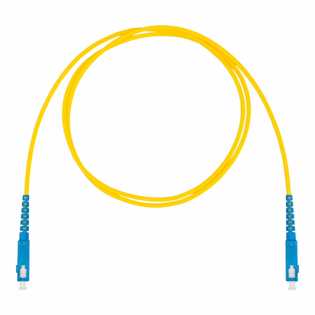 Шнур оптический коммутационный (патч-корд), SC-SC симплекс (simplex) OS2, нг(А)-HF, желтый, 0,5 м