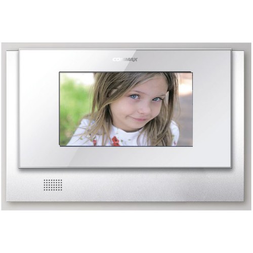 COMMAX CDV-71UM (Белый) Монитор цветного видеодомофона, 7.0", TFT LCD, PAL/NTSC, без трубки (Hands Free), подключение 2-х вызывных панелей, 2 камер CCTV, трубки DP-4VHP, детектор движения по видеосигналу для CCTV камер .Память на SD карте (до 16Gb) запись