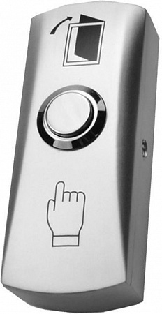 Tantos TS-CLICK light (серебро) Кнопка выхода накладная, металлическая, с подсветкой.