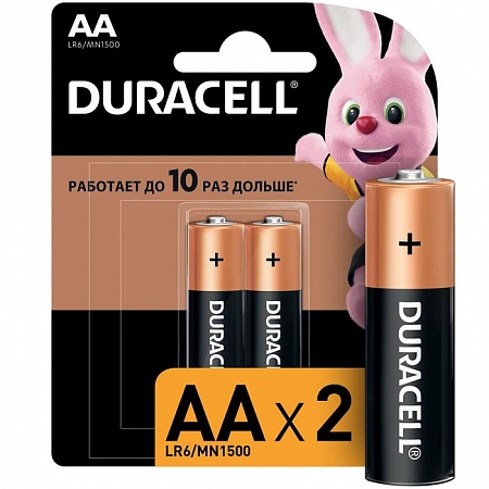 Duracell Basic LR6-2BL AA Батарея (2шт/уп)