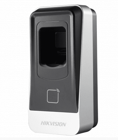 HikVision DS-K1201MF Считыватель отпечатков пальцев и Mifare карт,5000 отпечатков, 62x132x44, RS485