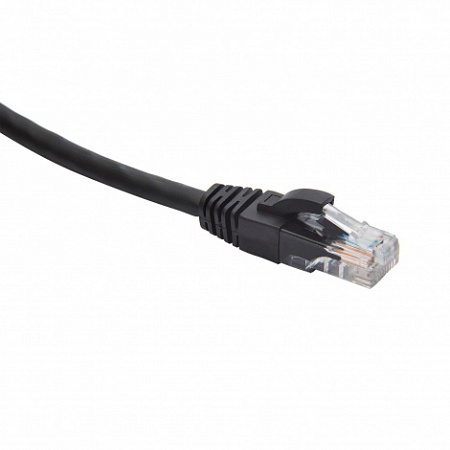 DATAREX RJ45-RJ45 U/UTP Cat.5e LSZH нг(А)-HF (DR-181911) Патч-корд (коммутационный шнур), 3м, черный